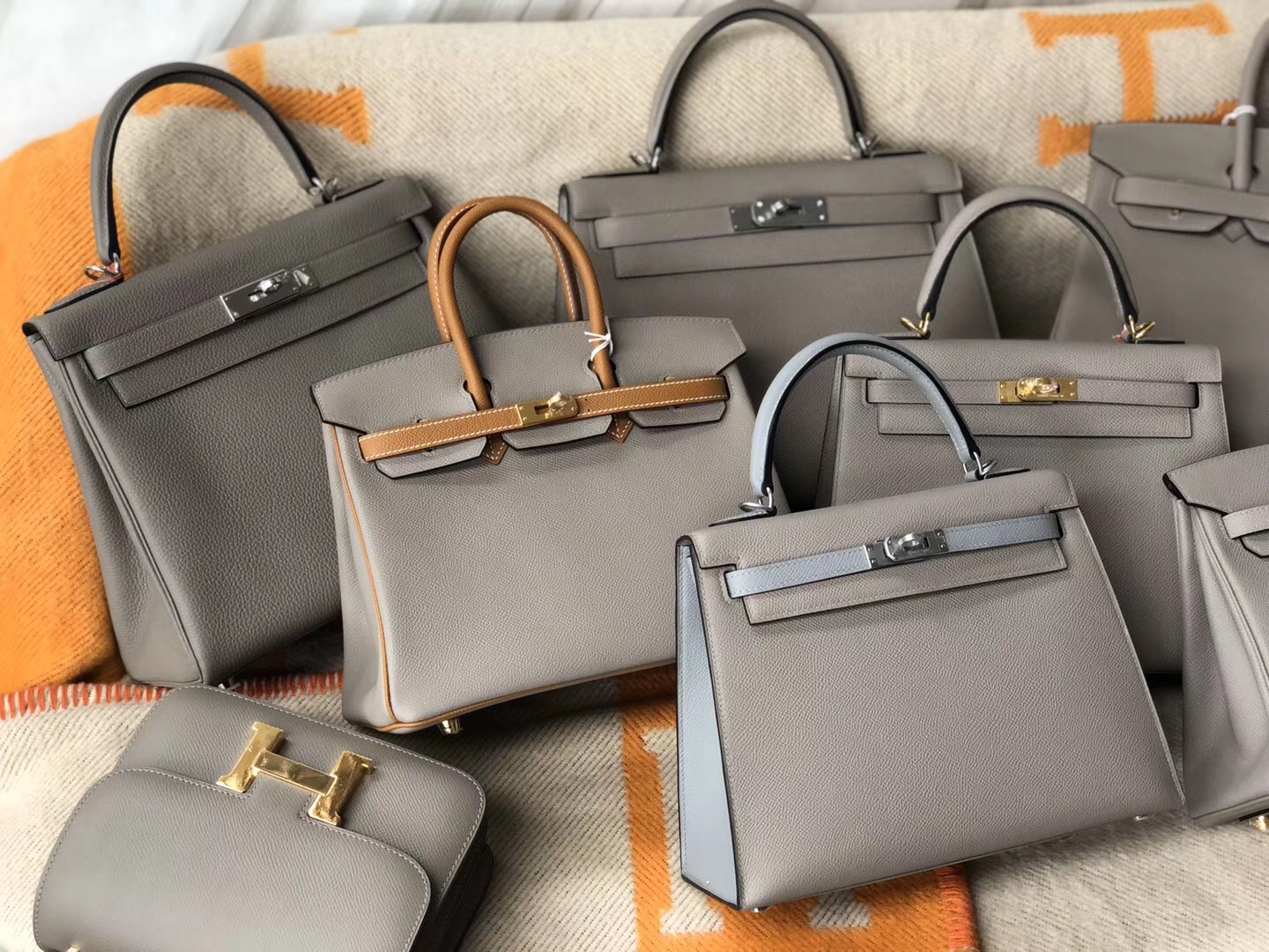 Hermes Birkin 25cm Kelly  25cm Epsom皮 M8瀝青灰 Griss Asphalte