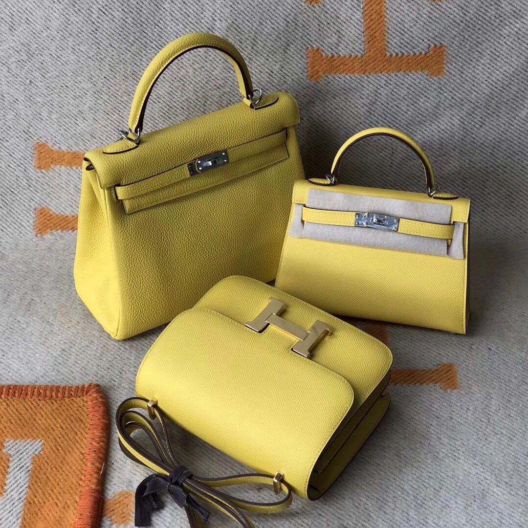 Macao Hermes Kelly mini 二代 /Constance 19cm 9O那不勒斯黃 jaune de naples