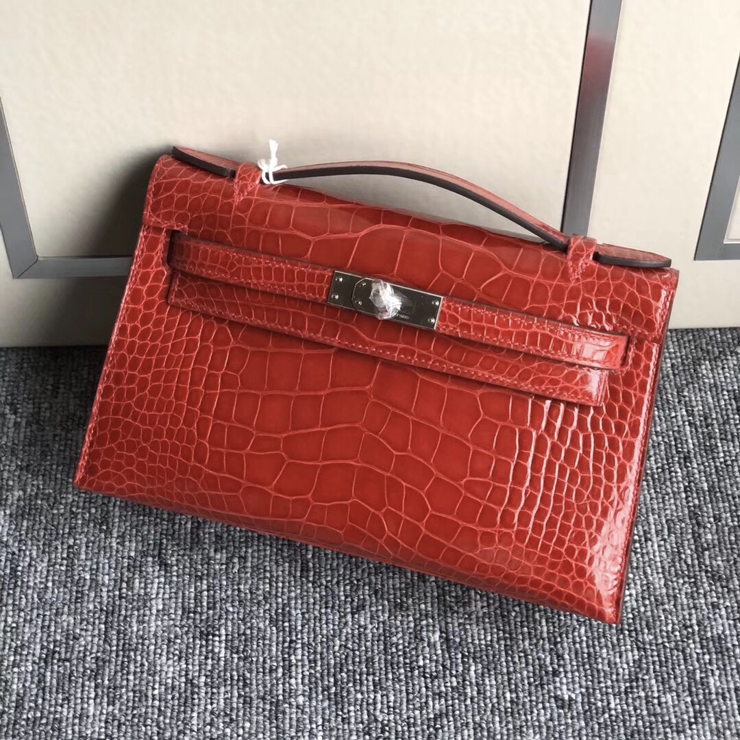 Hermes Mini Kelly Pochette N5加侖紫 ck95法拉利紅 6H橄欖綠