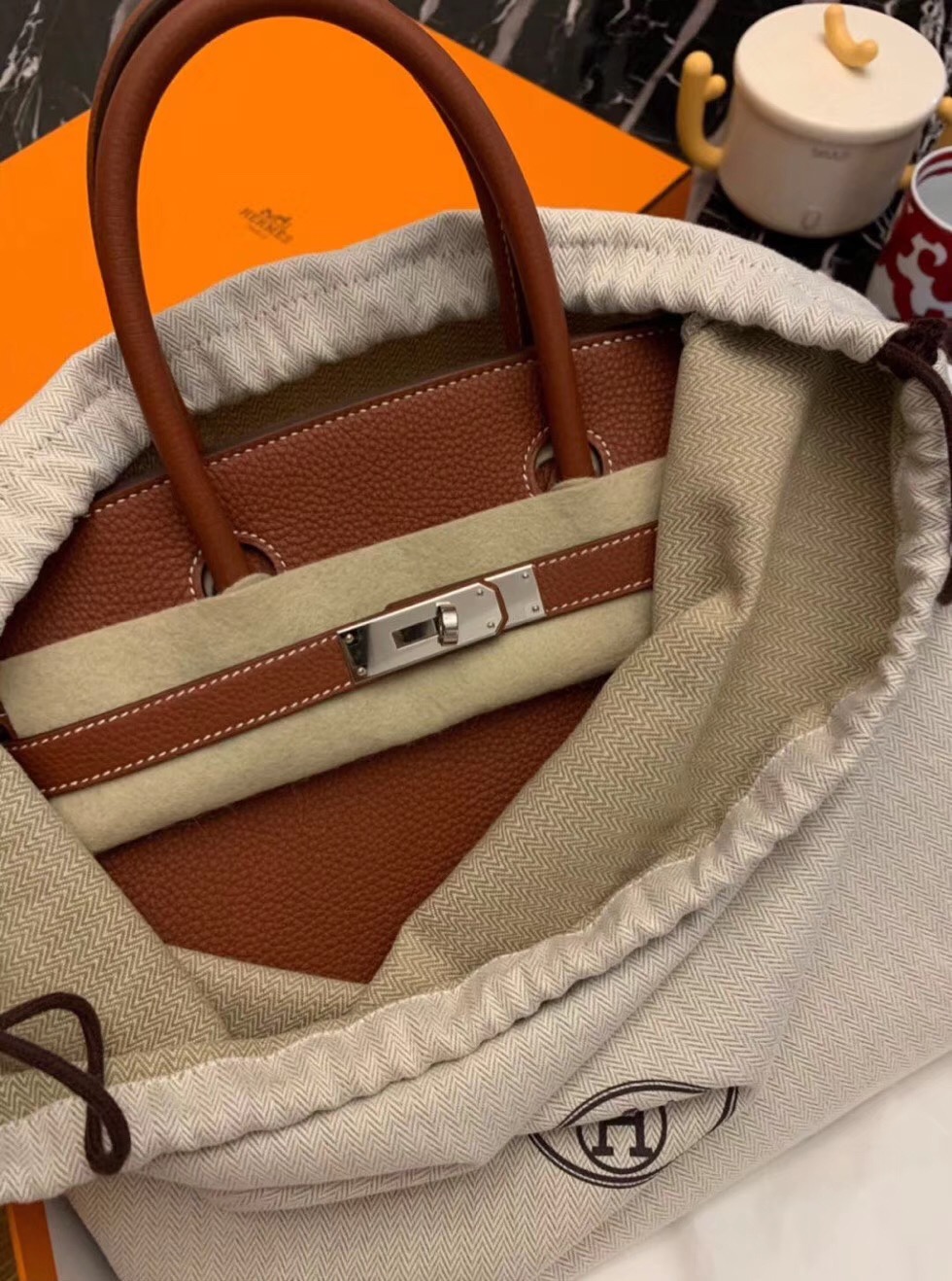 愛馬仕 2020最新色 Hermes Birkin 25cm 4E 楓葉棕 Sienna togo 小牛皮