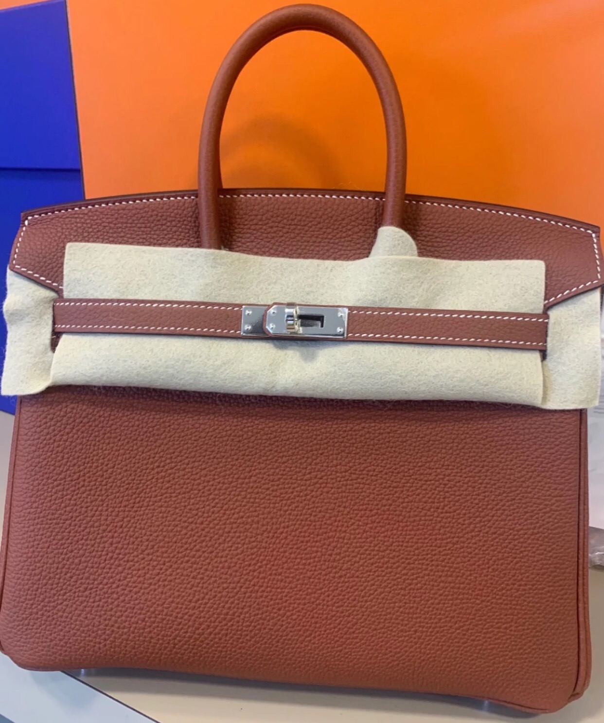 愛馬仕 2020最新色 Hermes Birkin 25cm 4E 楓葉棕 Sienna togo 小牛皮