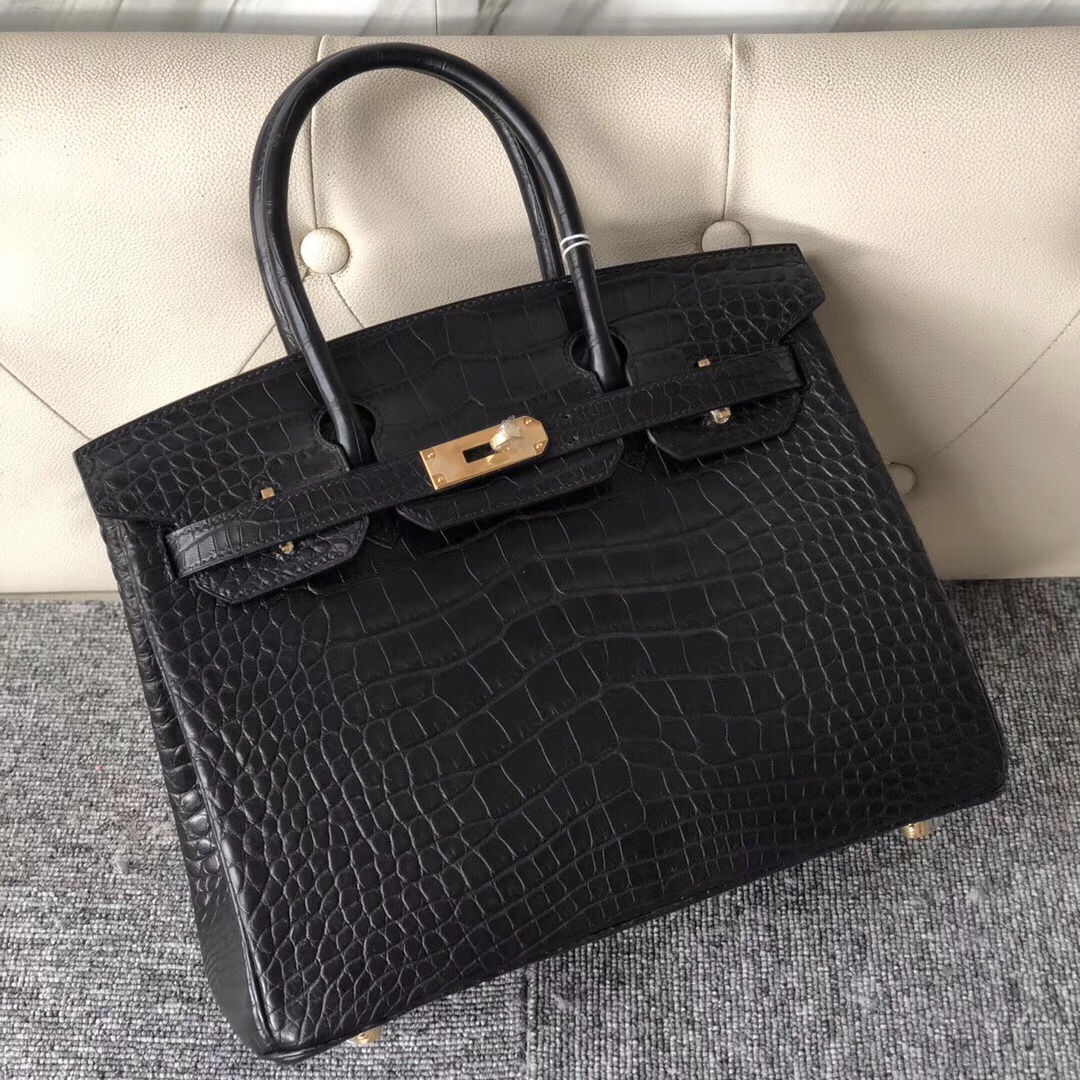 澳門半島花地瑪堂區 Hermes Birkin 30cm 霧面美洲鱷 ck89黑色 Noir