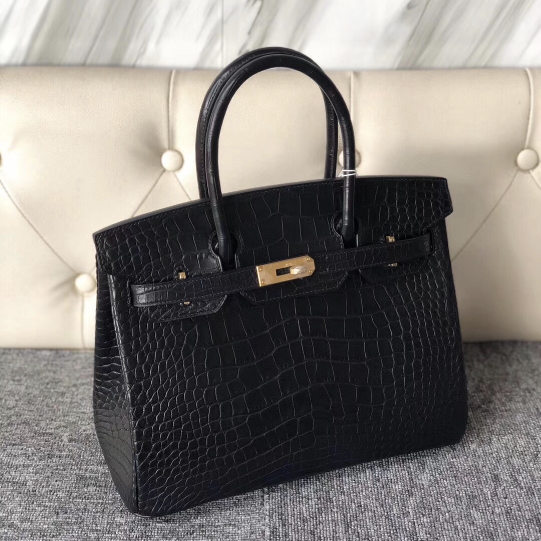 澳門半島花地瑪堂區 Hermes Birkin 30cm 霧面美洲鱷 ck89黑色 Noir