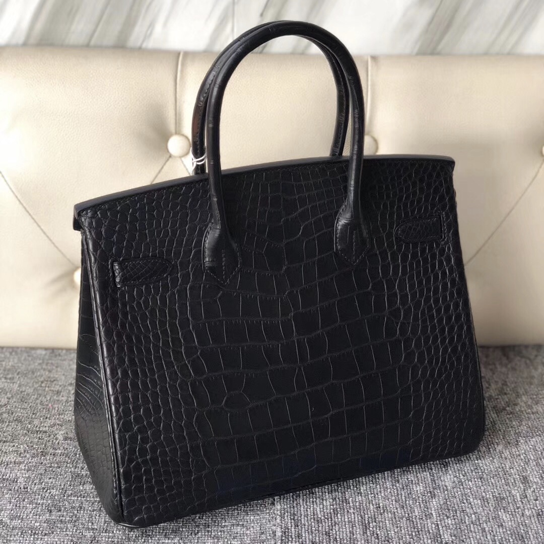 澳門半島花地瑪堂區 Hermes Birkin 30cm 霧面美洲鱷 ck89黑色 Noir