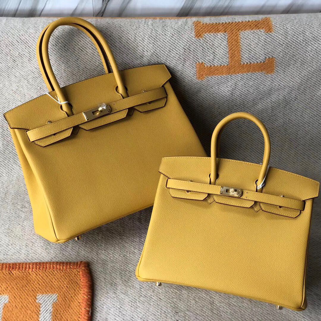 澳門大堂區愛馬仕鉑金包 Macao Hermes Birkin25 30cm 9D琥珀黃 Amber