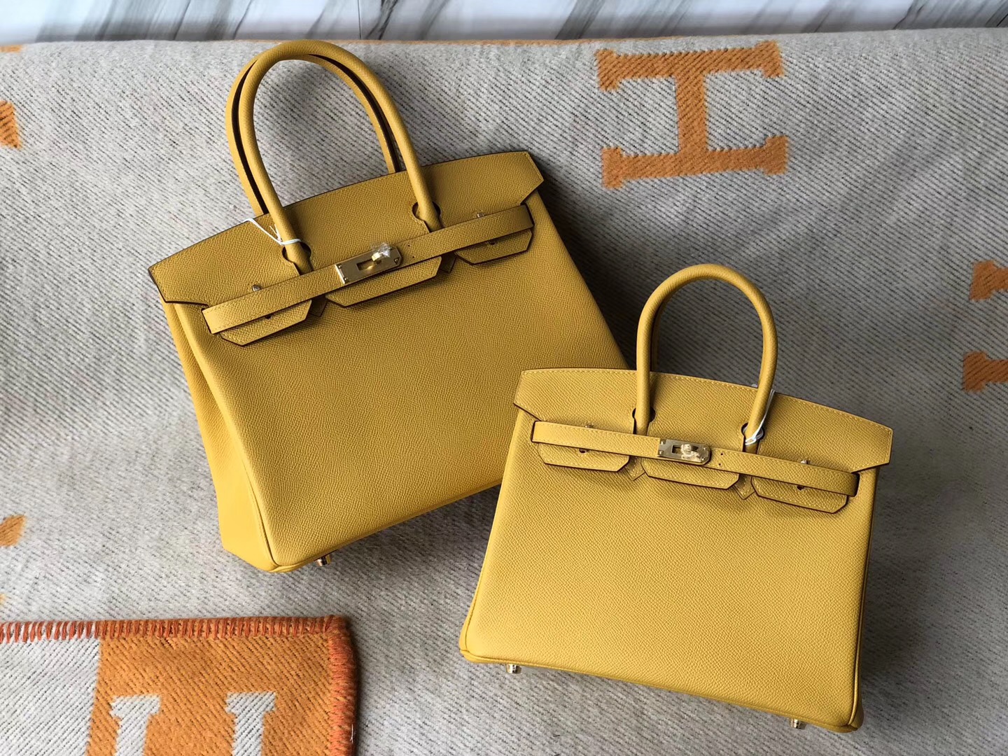 澳門大堂區愛馬仕鉑金包 Macao Hermes Birkin25 30cm 9D琥珀黃 Amber