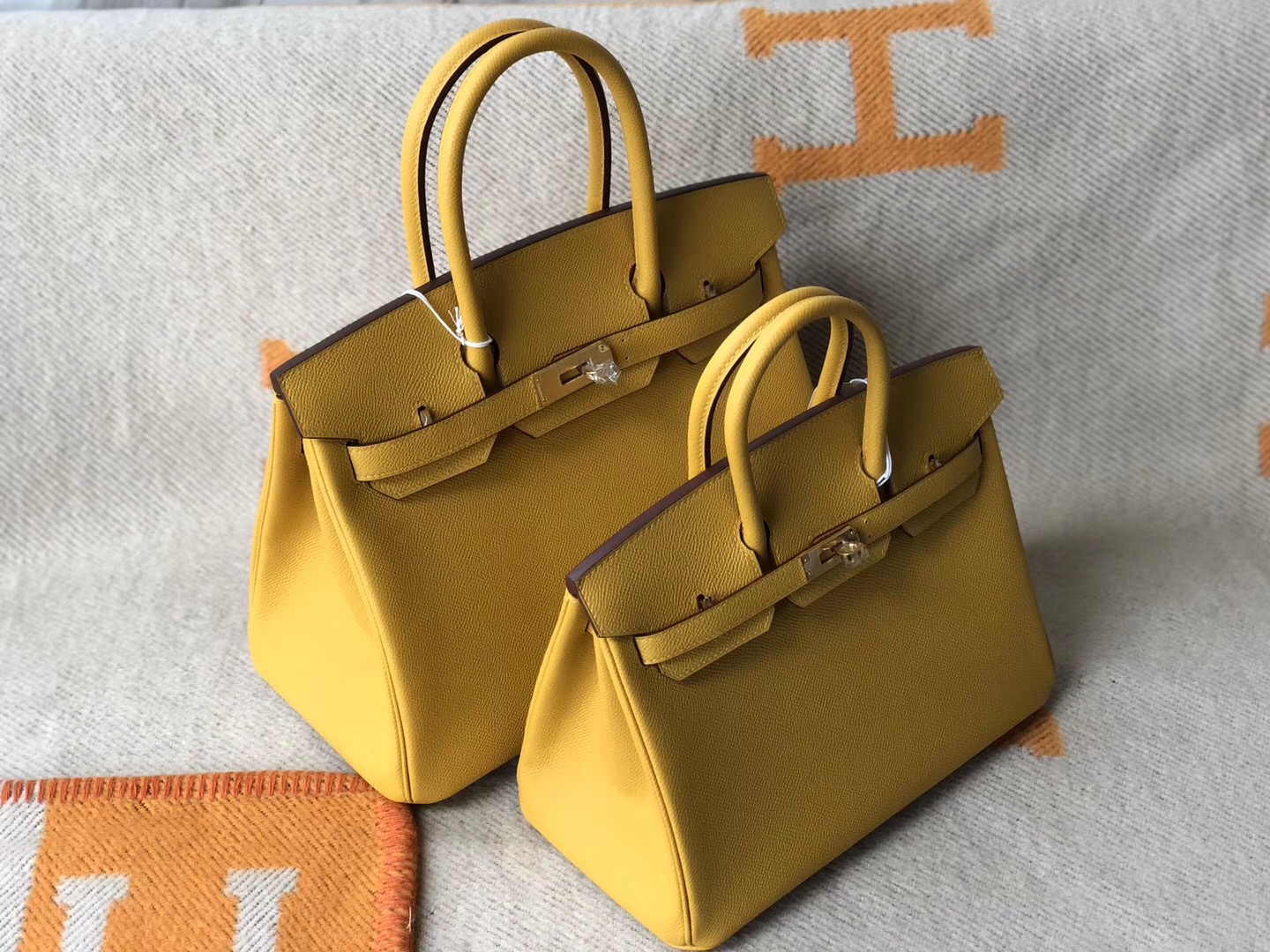 澳門大堂區愛馬仕鉑金包 Macao Hermes Birkin25 30cm 9D琥珀黃 Amber