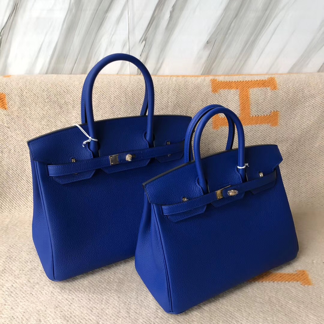 愛馬仕鉑金包哪個顏色最好看Birkin25 30cm 7T電光藍 Blue electric