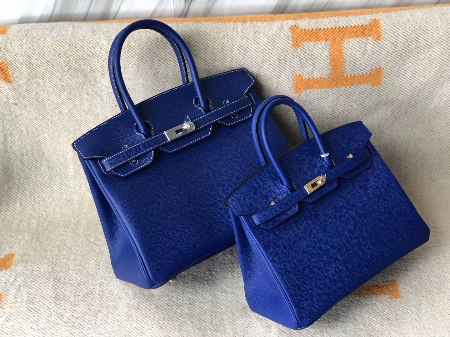 愛馬仕鉑金包哪個顏色最好看Birkin25 30cm 7T電光藍 Blue electric