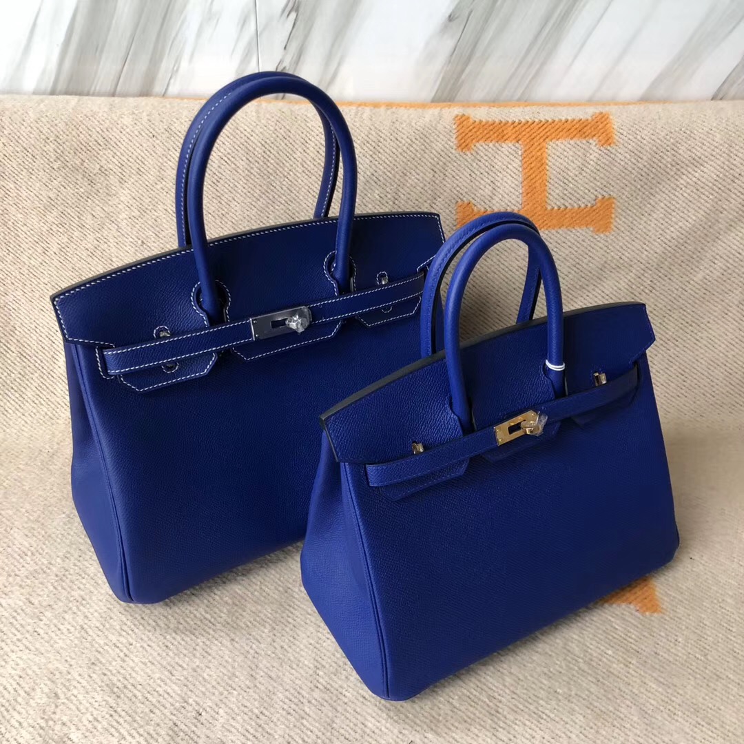 愛馬仕鉑金包哪個顏色最好看Birkin25 30cm 7T電光藍 Blue electric