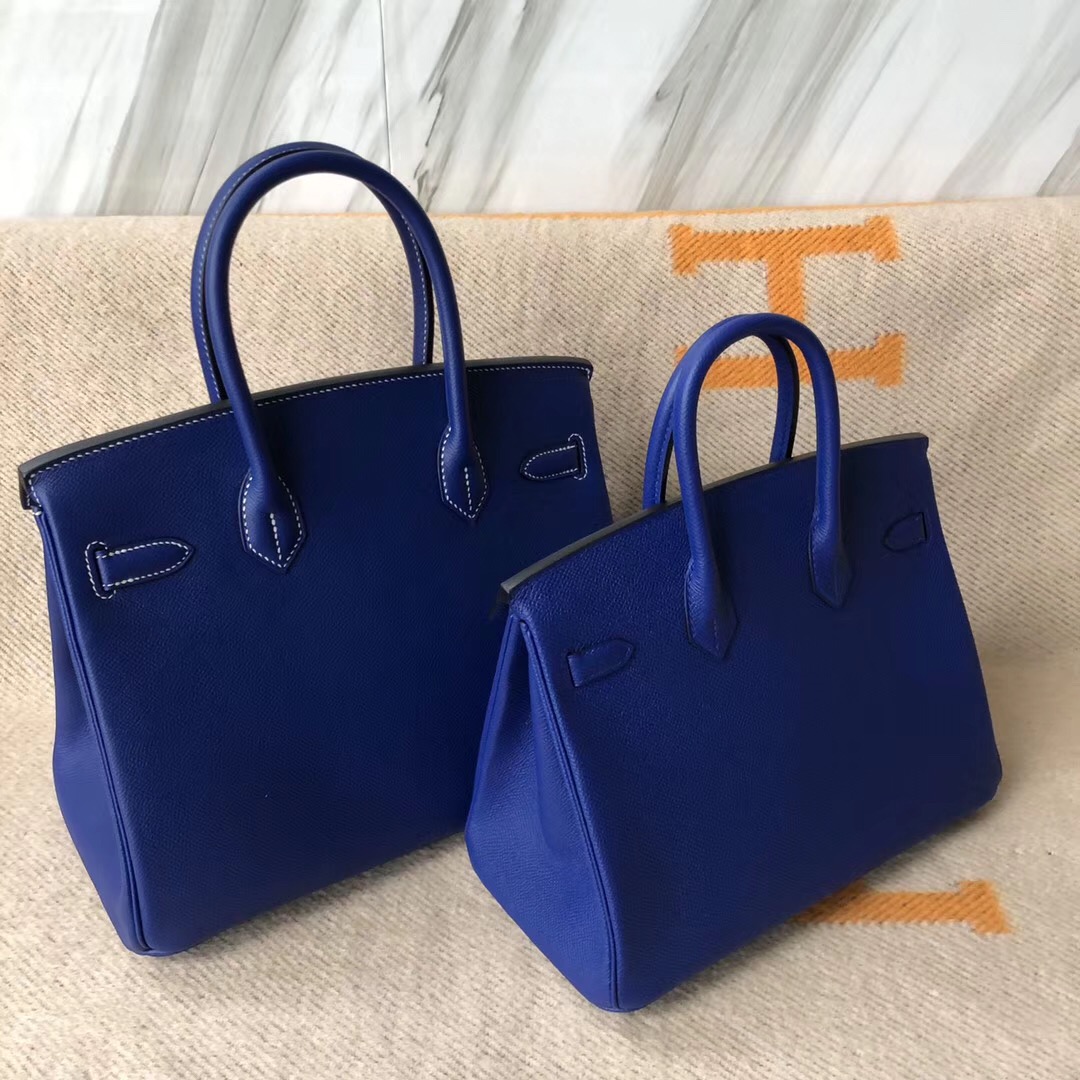 愛馬仕鉑金包哪個顏色最好看Birkin25 30cm 7T電光藍 Blue electric