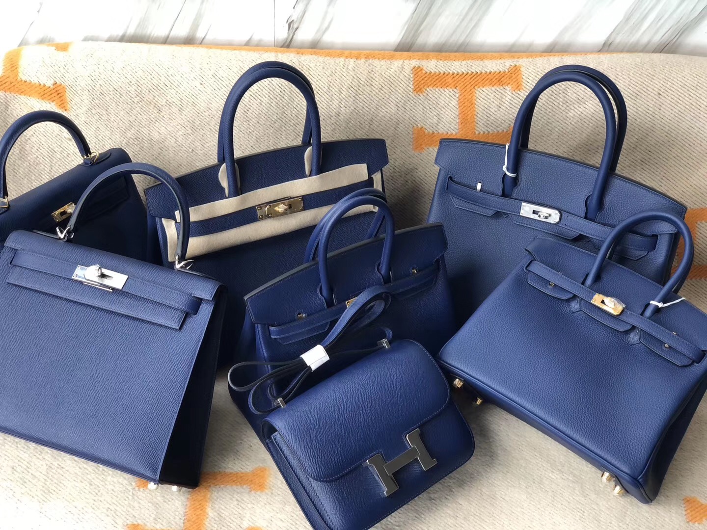 愛馬仕鉑金包什麼顏色最經典 Hermes Birkin25 30cm CK75 寶石藍 Blue sapphire