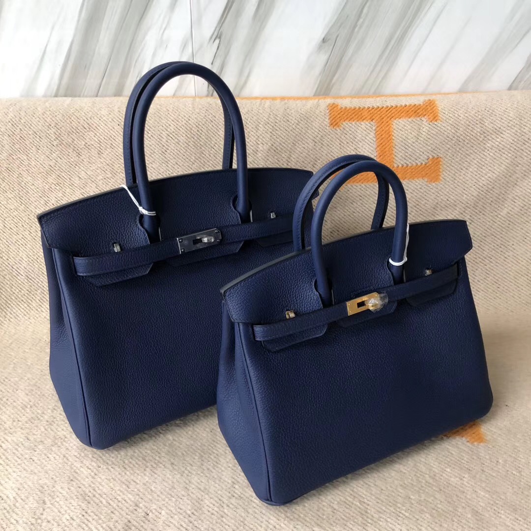 愛馬仕鉑金包什麼顏色最經典 Hermes Birkin25 30cm CK75 寶石藍 Blue sapphire