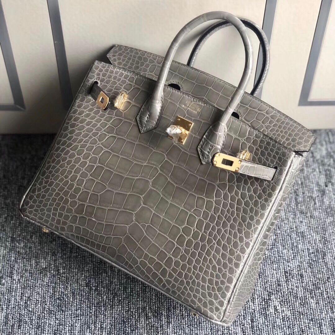 愛馬仕鉑金包第壹個買什麽顏色 Hermes Birkin25cm CK81斑鳩灰 Gris Tourterelle