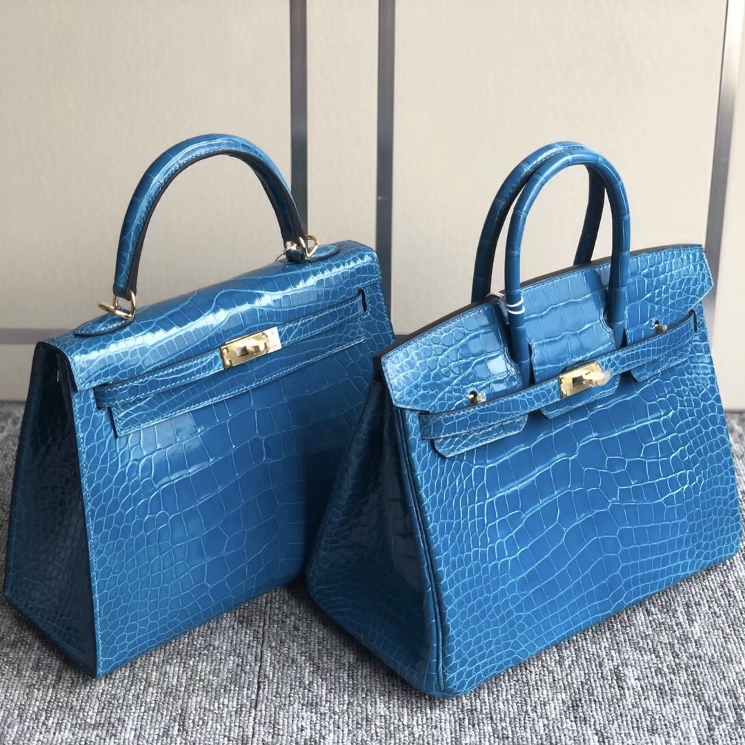 愛馬仕鉑金包價格多少錢壹個？Hermes Birkin kelly 25cm 7W伊茲密爾藍