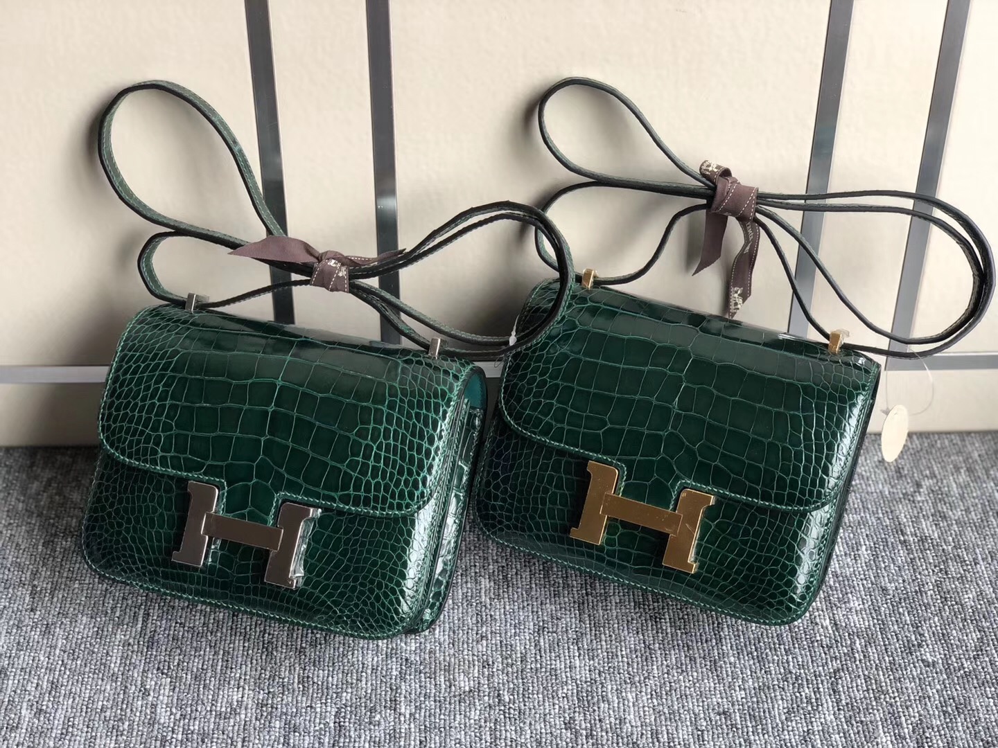 Hermes Birkin 25cm Constance 19cm 美洲鱷 CK67祖母綠 Vert Fonce