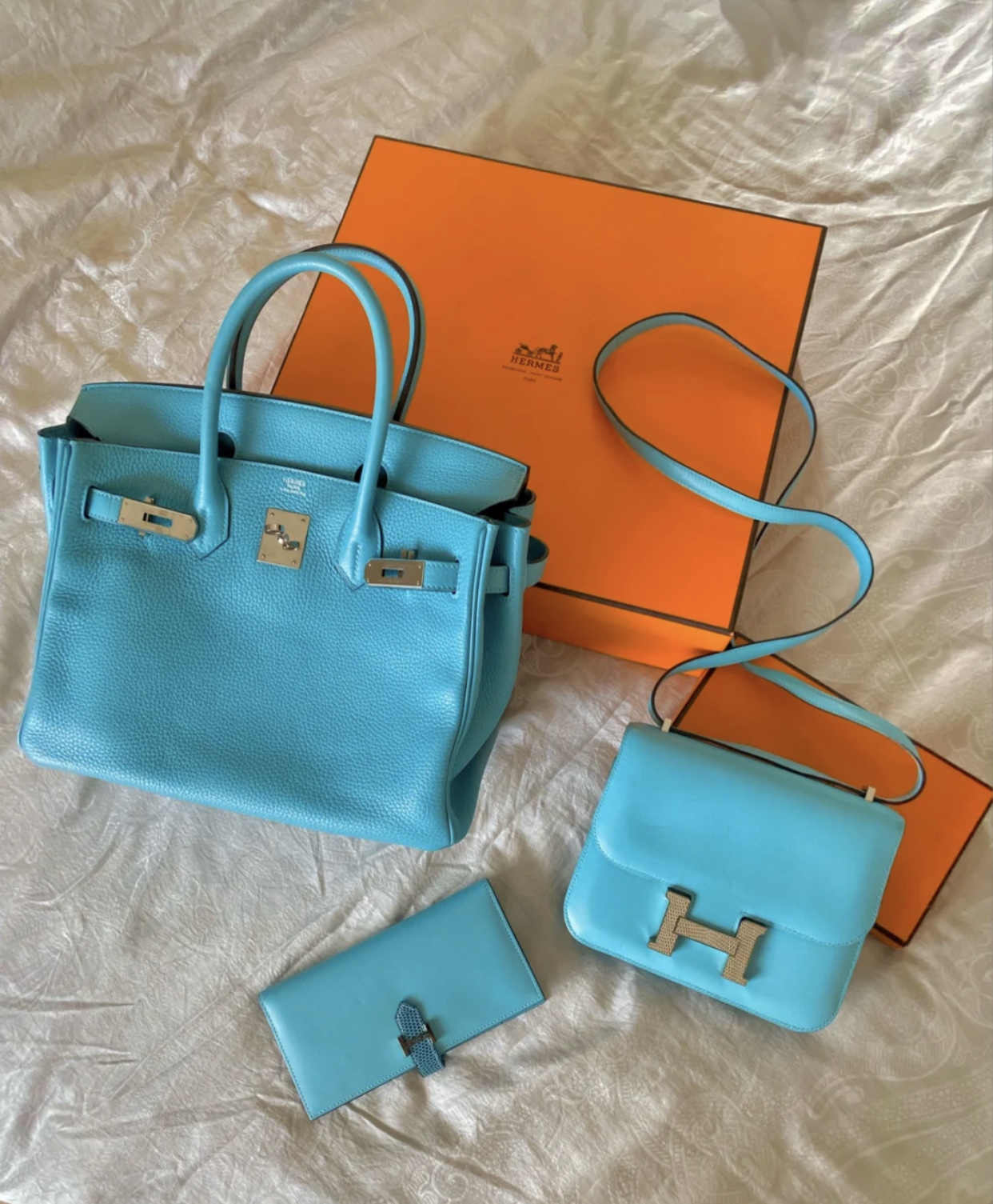 愛馬仕birkin30專櫃價格多少錢 Hermes Birkin 30cm 3P馬卡龍藍 Blue Atoll