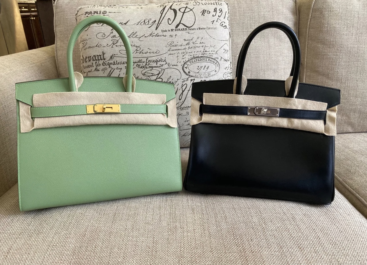 愛馬仕外縫鉑金包 Hermes Birkin 30cm 3I牛油果綠Vert Criquet 蟋蟀綠