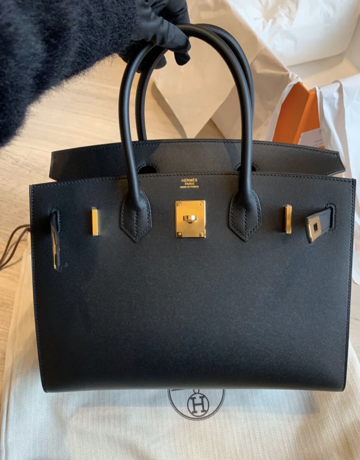 香港愛馬仕 外縫鉑金包 多少錢 Hermes Birkin 30cm Graine Monsieur