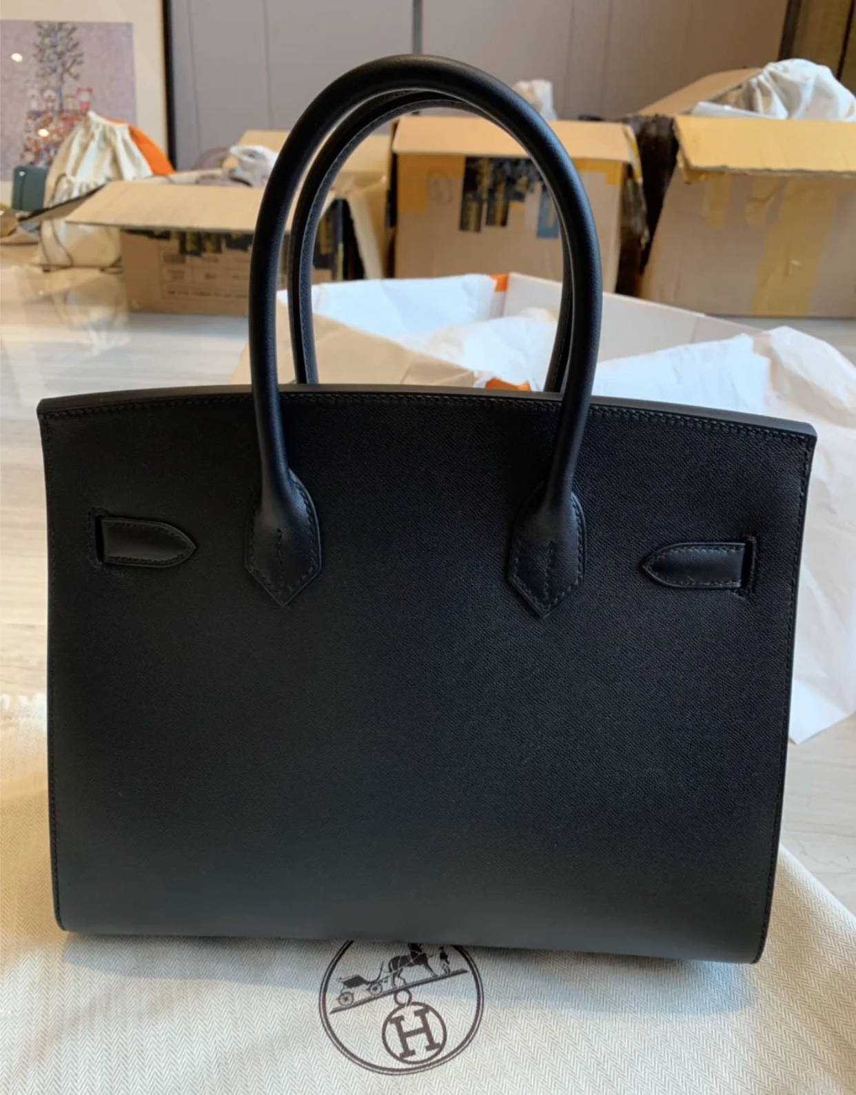 香港愛馬仕 外縫鉑金包 多少錢 Hermes Birkin 30cm Graine Monsieur