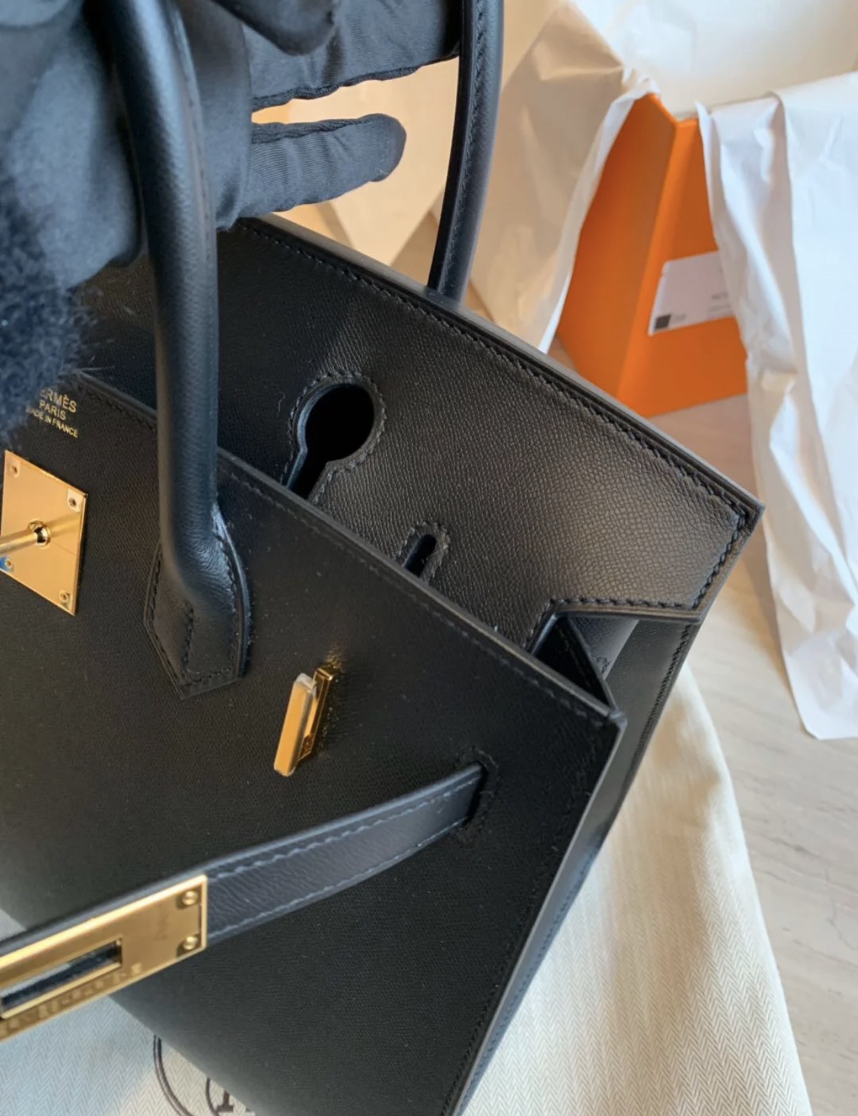 香港愛馬仕 外縫鉑金包 多少錢 Hermes Birkin 30cm Graine Monsieur