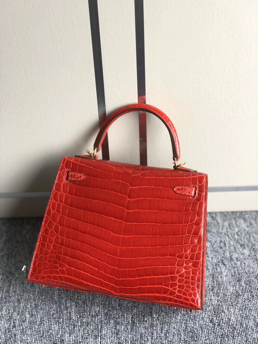 愛馬仕凱莉包專櫃價格 Hermes Kelly25cm尼羅鱷 6H橄欖綠 9G水晶紫