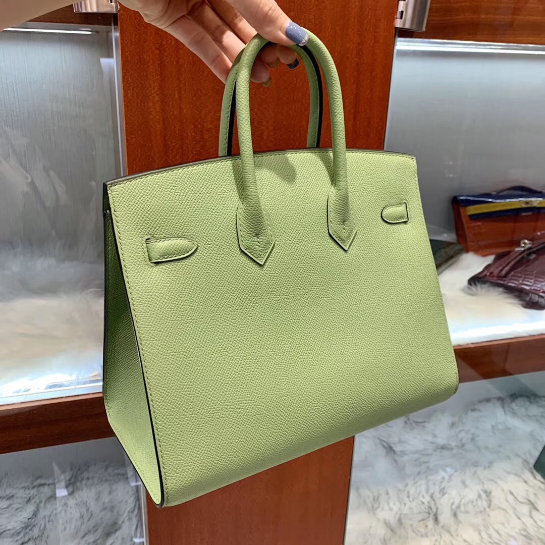 香港九龍半島 外縫鉑金包價格 Hermes Birkin 25cm 3I牛油果綠 Vert Criquet 蟋蟀綠