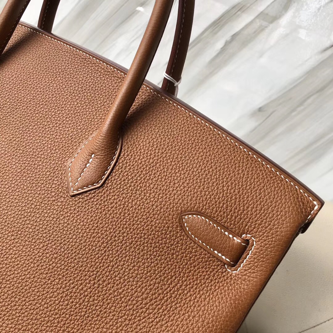 新北市愛馬仕男士鉑金包40CM價格 Hermes Birkin 40cm togo CK37 金棕色