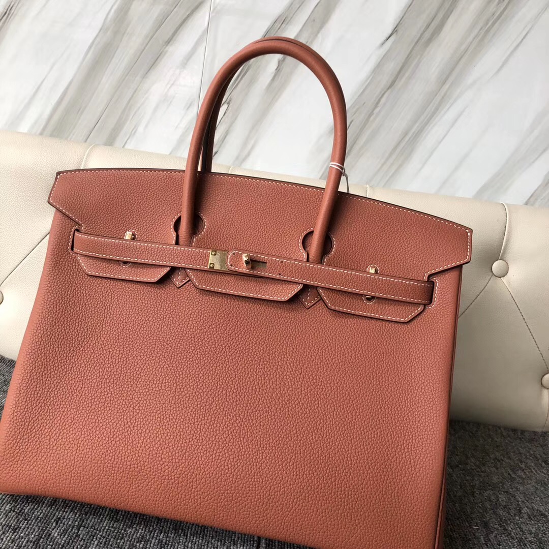 臺灣臺北市鉑金包35價格 Hermes Birkin 35cm togo 4E Sienna 楓葉棕