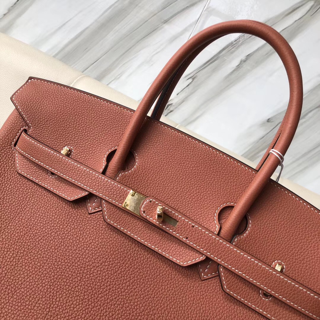 臺灣臺北市鉑金包35價格 Hermes Birkin 35cm togo 4E Sienna 楓葉棕