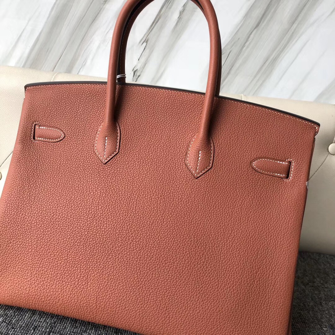 臺灣臺北市鉑金包35價格 Hermes Birkin 35cm togo 4E Sienna 楓葉棕