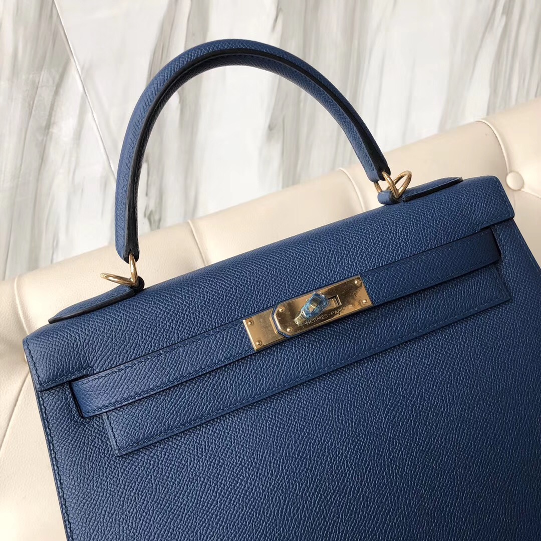 愛馬仕凱莉包價格 Singapore Hermes Kelly 28cm CCS4深邃藍 Deep Blue