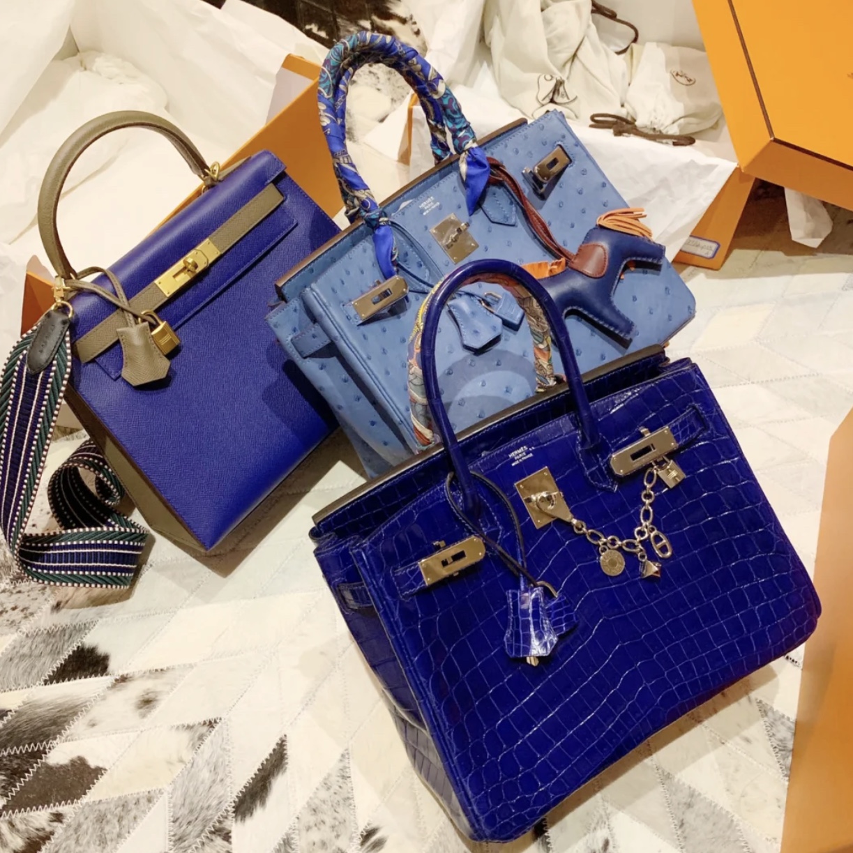 Hermes Birkin 25cm 7Q 希臘藍 Blue Mykonos 7T blue electric 電光藍