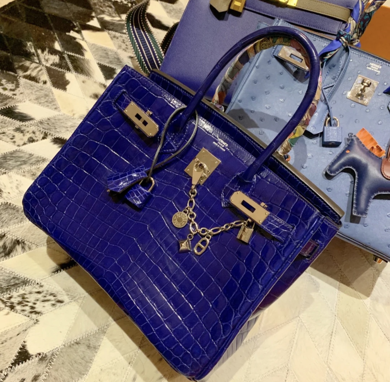 Hermes Birkin 25cm 7Q 希臘藍 Blue Mykonos 7T blue electric 電光藍