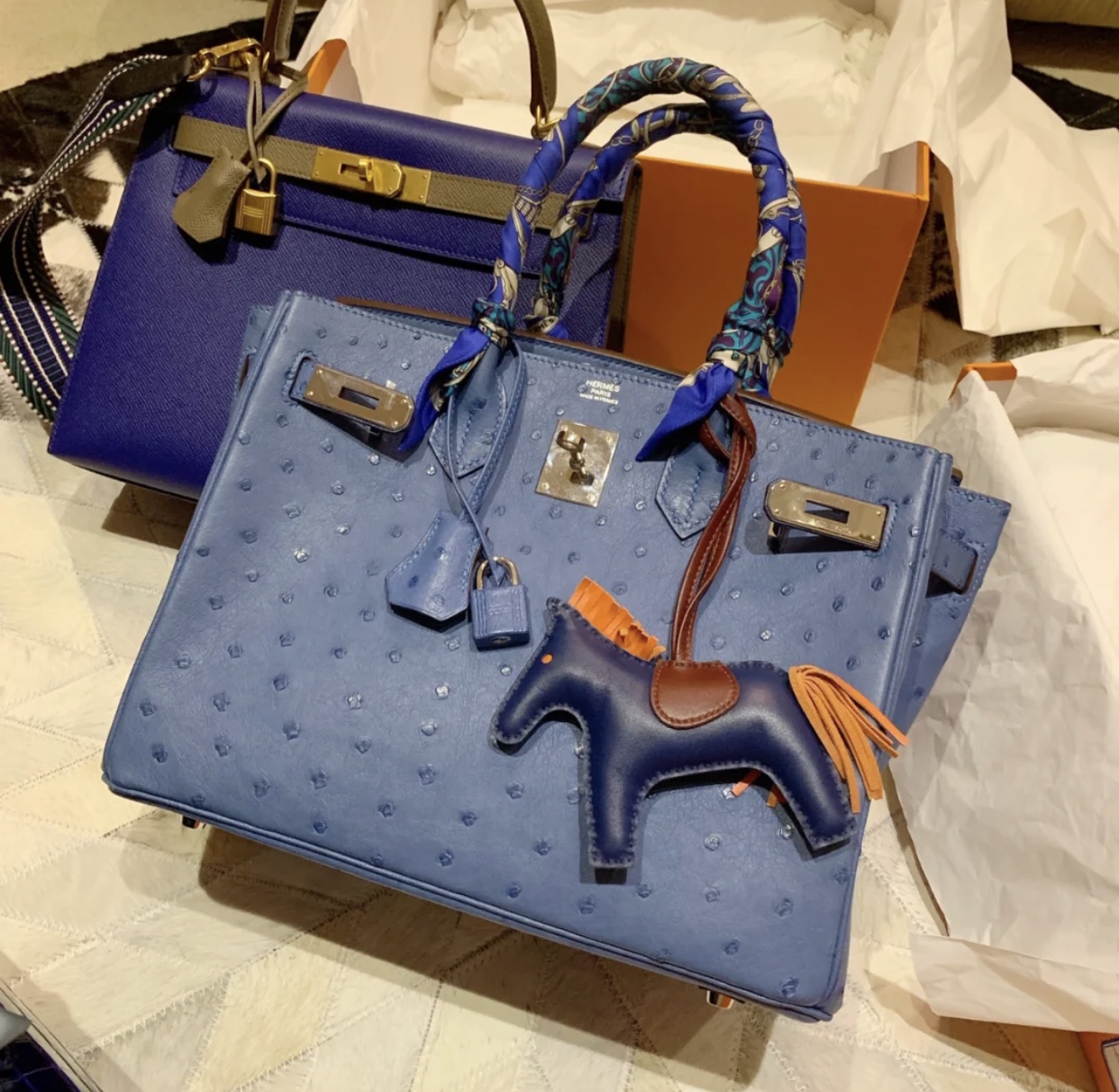 Hermes Birkin 25cm 7Q 希臘藍 Blue Mykonos 7T blue electric 電光藍