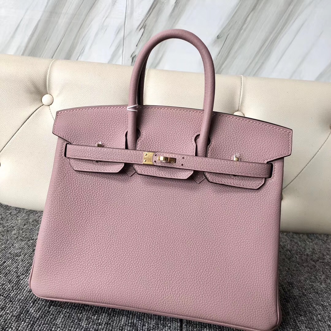 澳門愛馬仕鉑金包25定制 Aomen Hermes Birkin 25cm 4W Glycine 紫藤粉