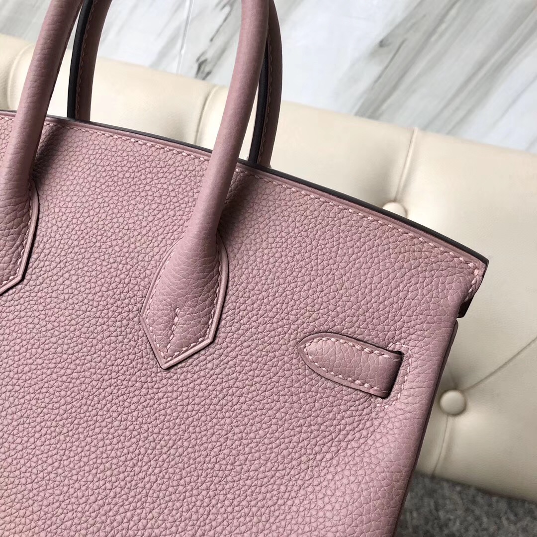 澳門愛馬仕鉑金包25定制 Aomen Hermes Birkin 25cm 4W Glycine 紫藤粉