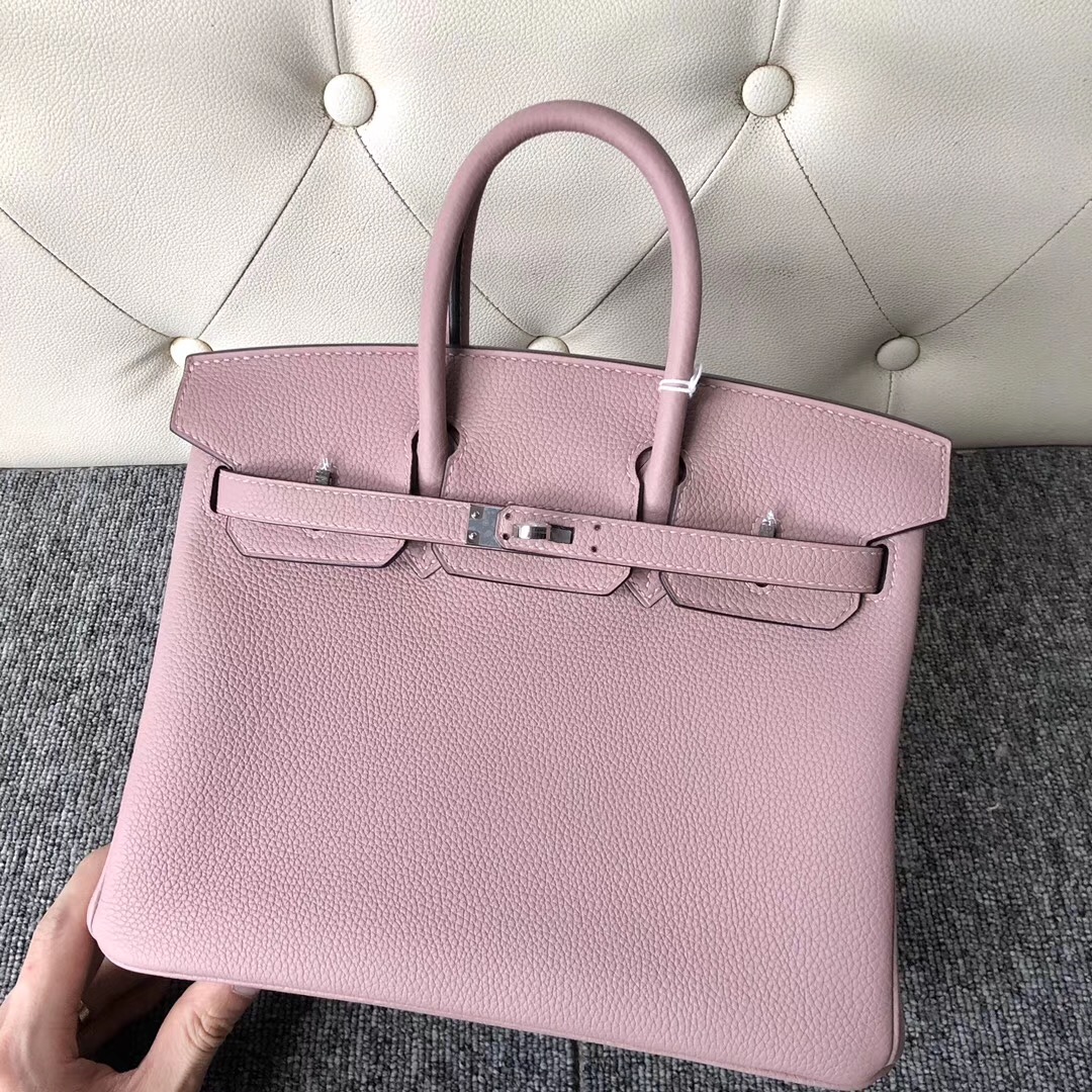 Hermes Birkin 25 Bag 4w Glycine Togo PHW