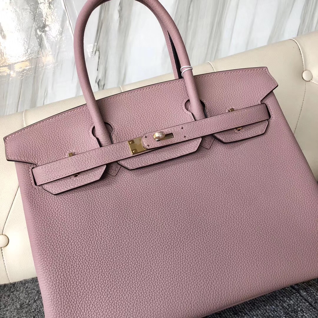 愛馬仕鉑金包30專櫃價格多少錢 Hermes Birkin 30cm 4W Glycine 紫藤粉