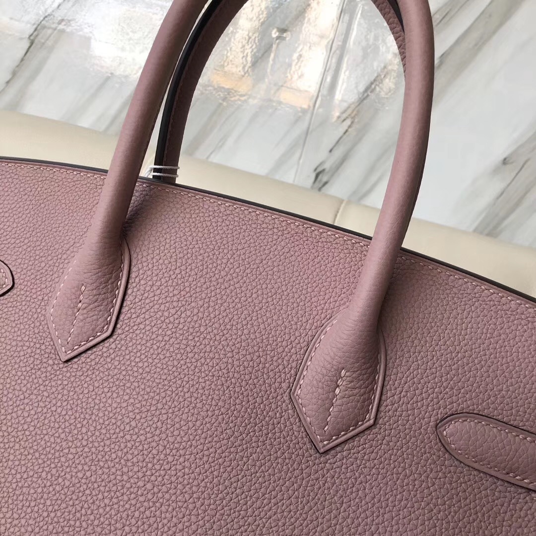 愛馬仕鉑金包30專櫃價格多少錢 Hermes Birkin 30cm 4W Glycine 紫藤粉