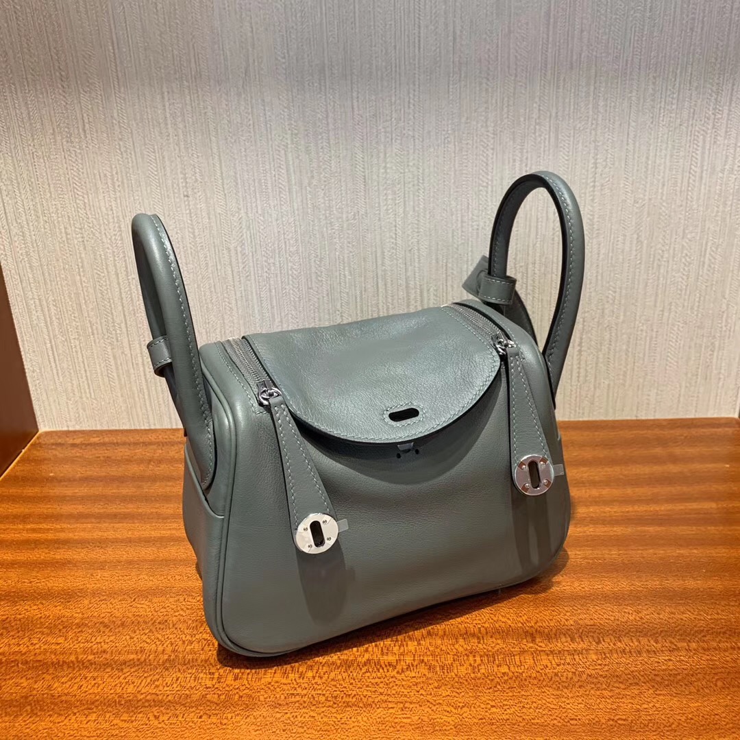 臺灣臺北市愛馬仕林迪包 Hermes mini lindy swift cc63 vert amande 杏綠色