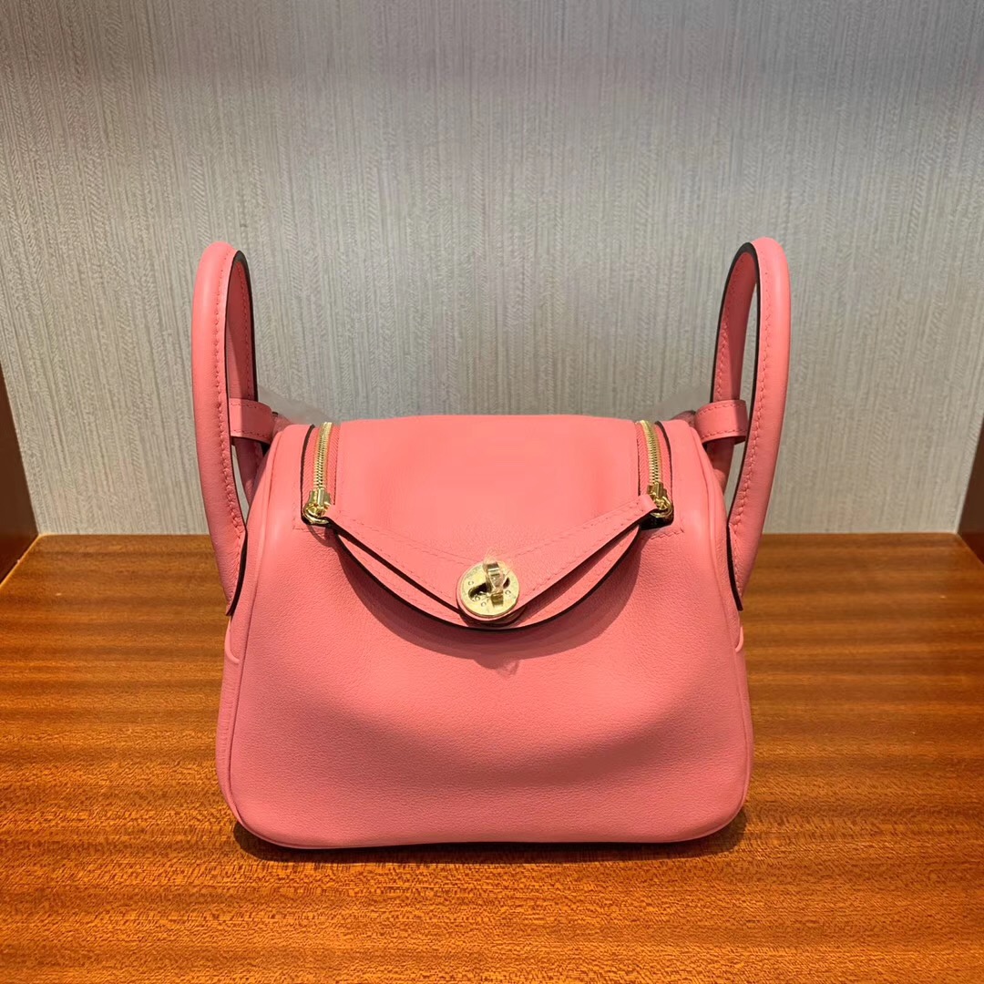 愛馬仕lindy mini價格多少錢 Hermes Lindy mini 8w Rose Azalee 新唇膏粉 Swift