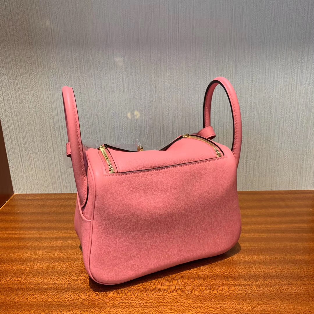 愛馬仕lindy mini價格多少錢 Hermes Lindy mini 8w Rose Azalee 新唇膏粉 Swift