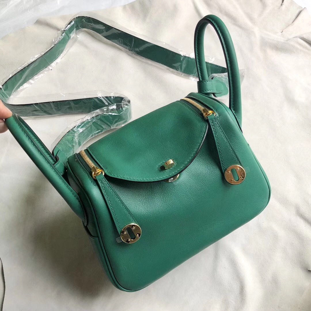 愛馬仕lindy mini多少錢 Hermes Mini Lindy Swift U4 Vert Verigo 絲絨綠