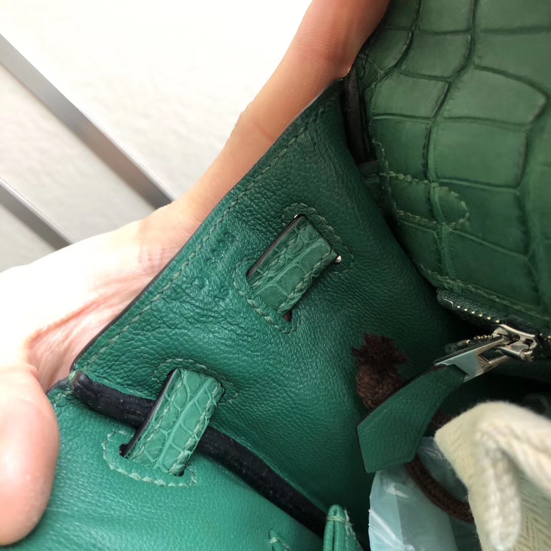 香港九龍半島愛馬仕凱莉包 Hermes Kelly 25cm 1L Cactus 仙人掌綠 美洲鱷