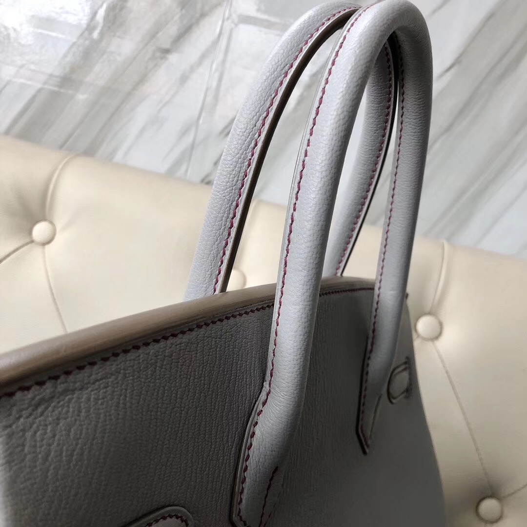 香港西貢區淺水灣 Hermes Birkin30cm CK80 Pearl Grey Chevre L3 Rose Purple