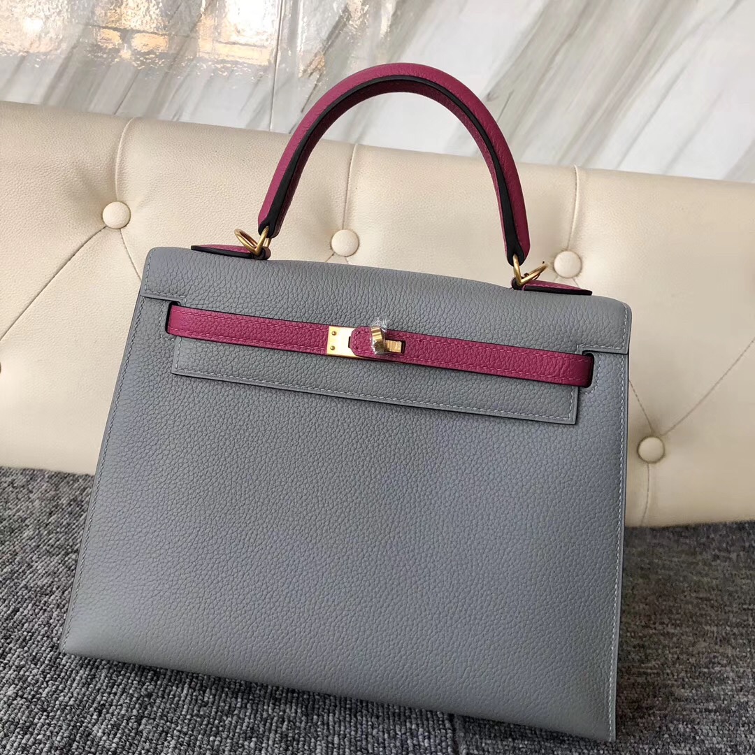 Taiwan Hermes Kelly 25cm 4Z海鷗灰 Girls Mouette L3玫瑰紫 Rose Purple