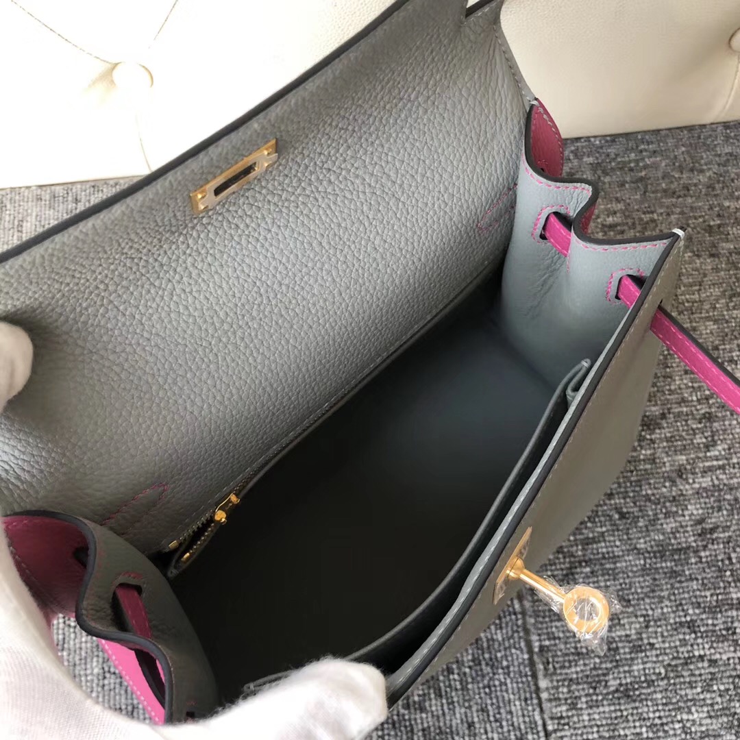 Taiwan Hermes Kelly 25cm 4Z海鷗灰 Girls Mouette L3玫瑰紫 Rose Purple