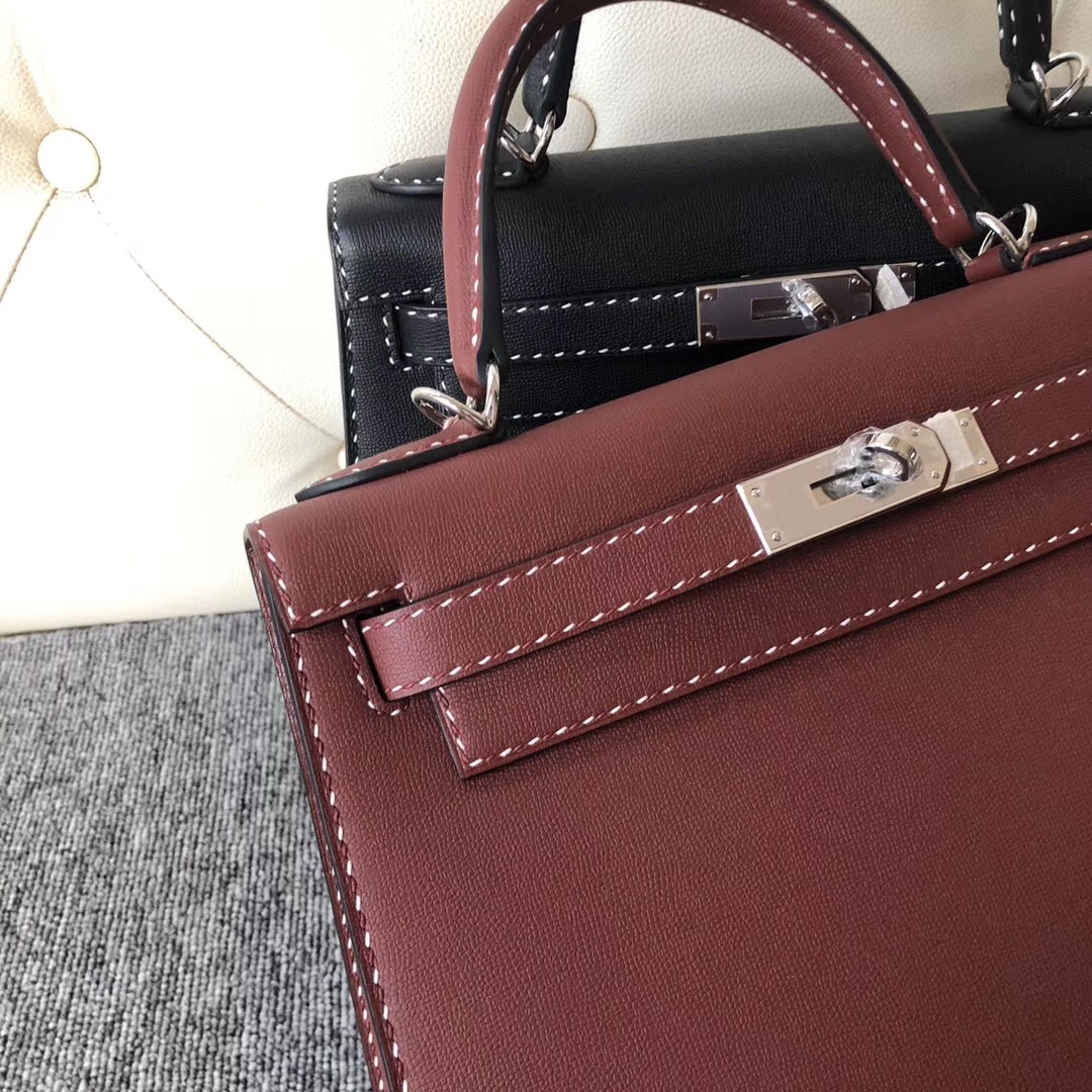 臺北市 Taiwan Hermes Kelly 28cm Graine Monsieur Ck55 Rouge H 愛馬仕紅