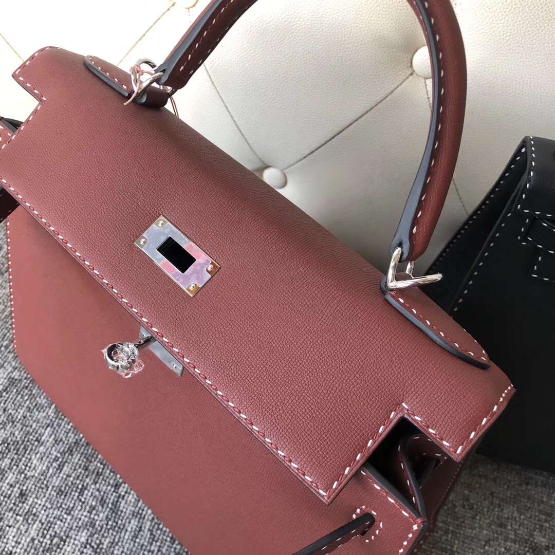 臺北市 Taiwan Hermes Kelly 28cm Graine Monsieur Ck55 Rouge H 愛馬仕紅